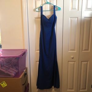 Formal full length royal blue dress